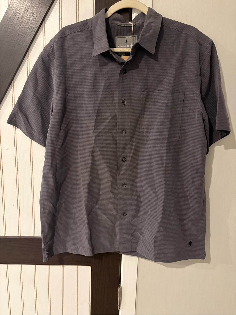 ROYAL ROBBINS DESERT PUCKER DRY SHORT SLEEVE BUTTON-UP SHIRT MEN'S Lg NWT